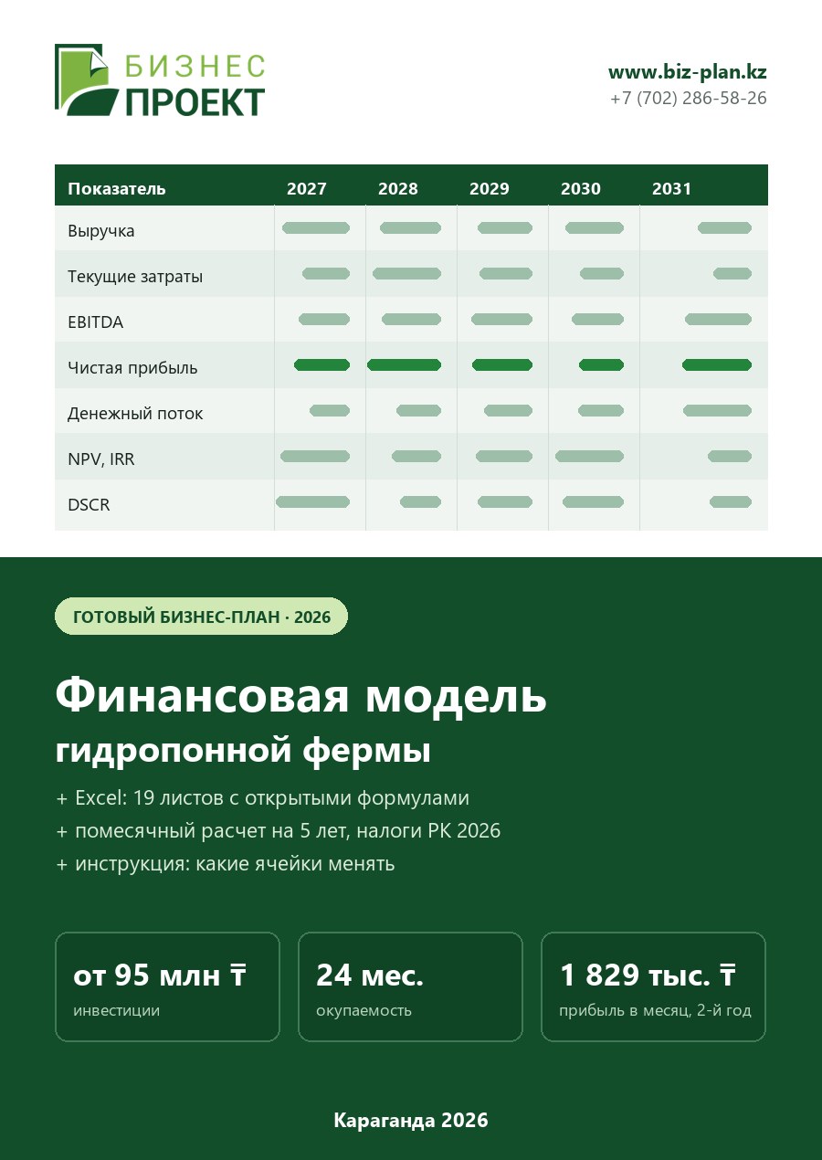 Обложка финансовой модели