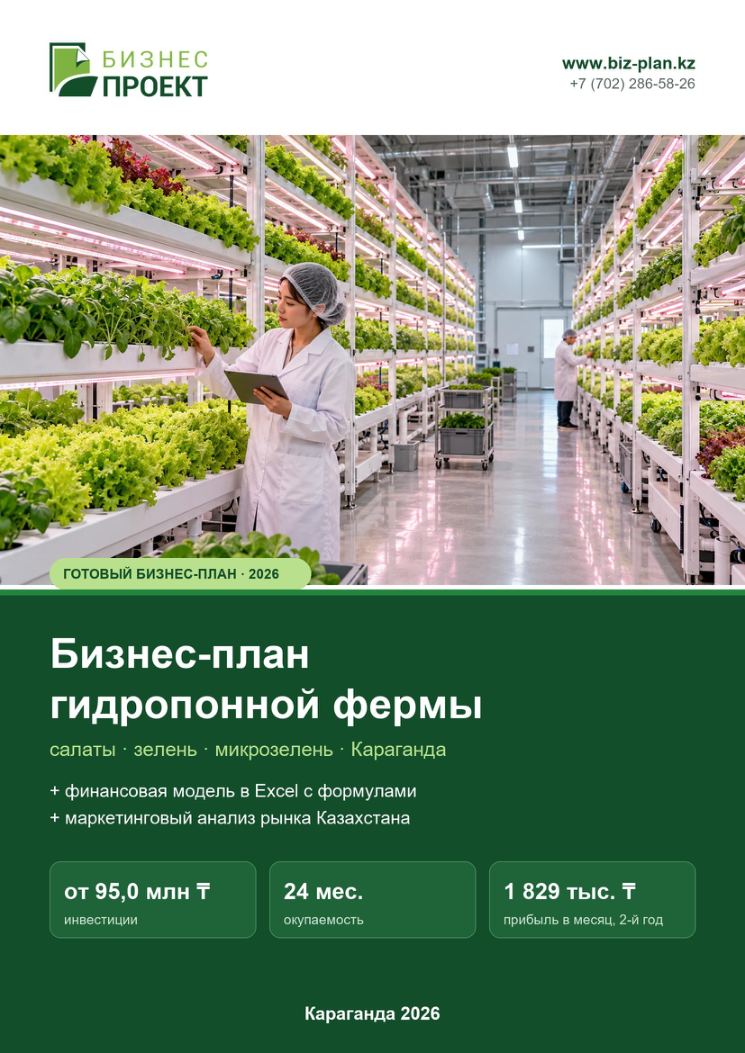 Обложка: Бизнес-план гидропонной фермы