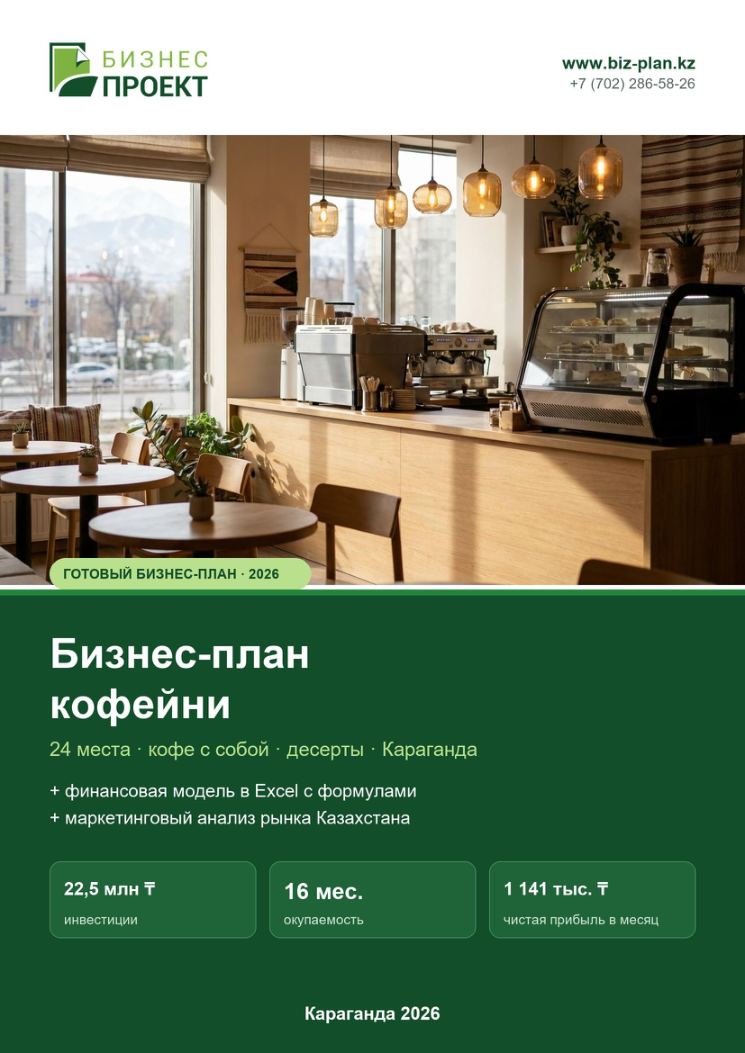 Обложка: Бизнес-план кофейни
