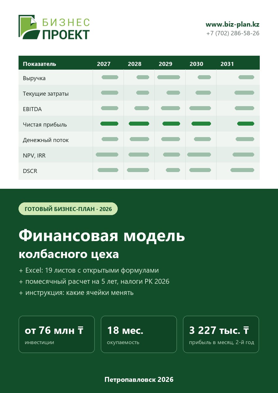 Обложка финансовой модели