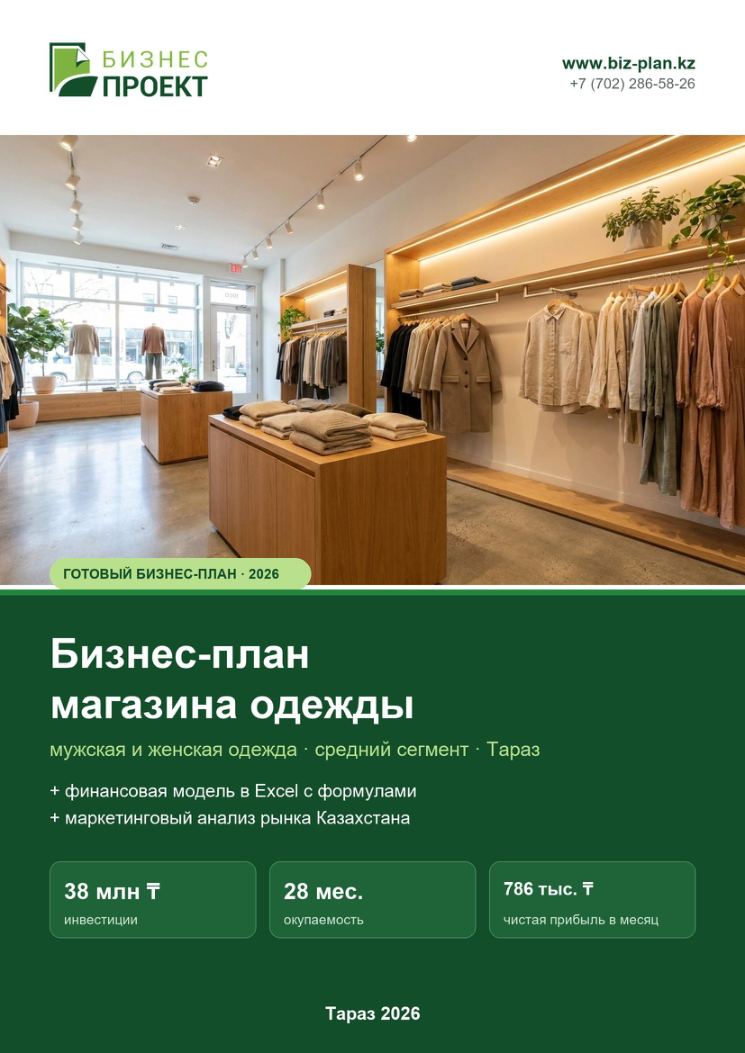 Обложка: Бизнес-план магазина одежды