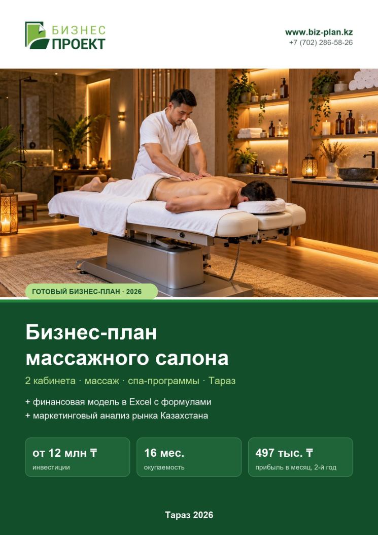 Обложка: Бизнес-план массажного салона