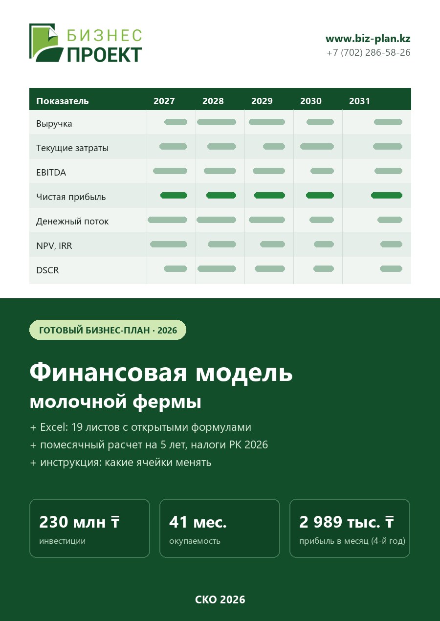 Обложка финансовой модели