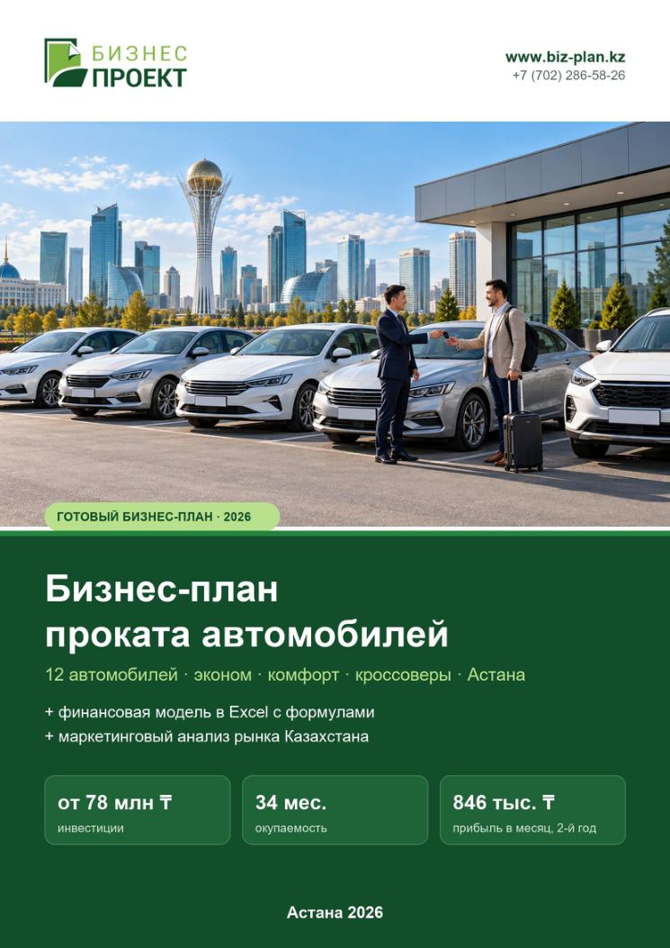 Обложка: Бизнес-план проката автомобилей